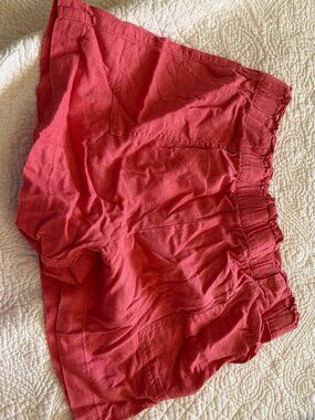 WallFlower Coral Linen Blend Shorts